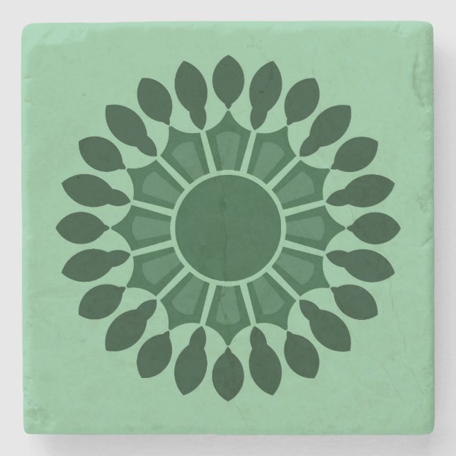 COLORFULL MODERN FLOWER GIFT DAUGHTER SISTER MOM STONE COASTER (Front)