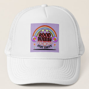 COLORFULL MODERN FLOWER GIFT DAUGHTER SISTER MOM TRUCKER HAT