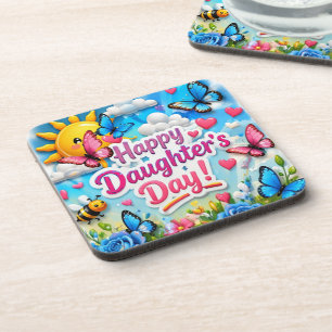 COLORFULL MODERN LOVE GIFT FOR DAUGHTER COASTER
