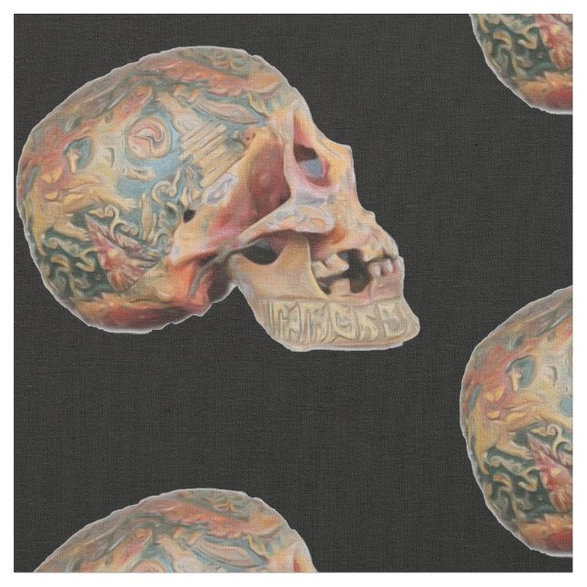 Colorfull skull fabric (Close Up)