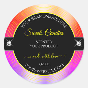 Colorfully Rainbow Black Brilliants Product Label