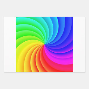 Colorfulm Pinwheel Wrapping Paper Sheet