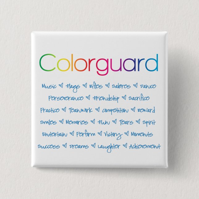 Colorguard 15 Cm Square Badge (Front)