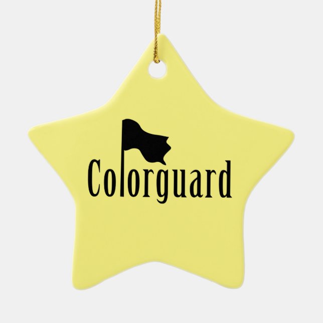 Colorguard Flag Text Ceramic Ornament (Front)
