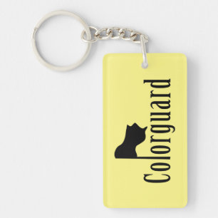 Colorguard Flag Text Key Ring