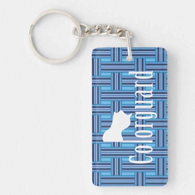Colorguard Flag Text Key Ring (Front)