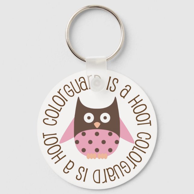 Colorguard is A Hoot Owl Key Ring (Front)