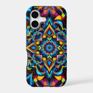 Colorido Kaleidoscope Mandala iPhone 14 Funda
