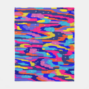 Coloring Book Abstract Fleece Blanket