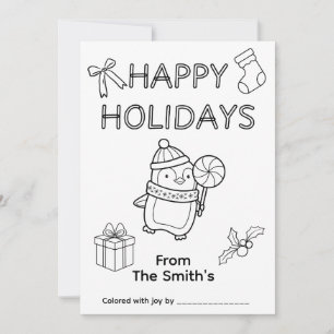 Coloring Christmas Card