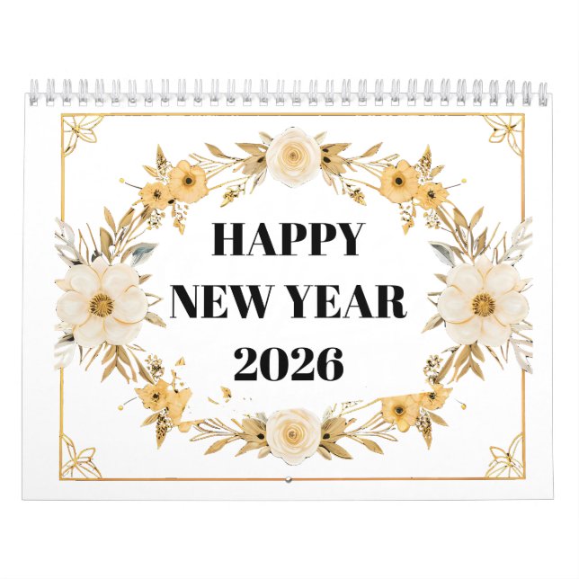 Coloring Flowers Book Calendar 2026 (Cover)