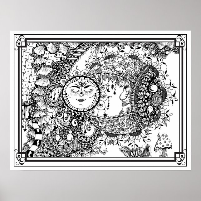 Coloring Poster "MrsDee's Moondance" (Front)