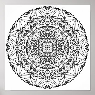 Coloring Poster – Sunstar Mandala