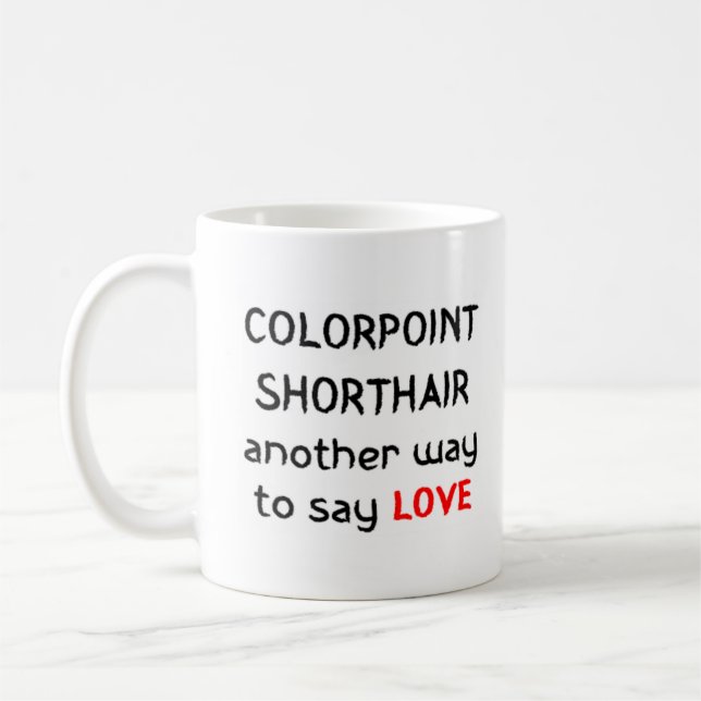 colorpoint shorthair love coffee mug (Left)