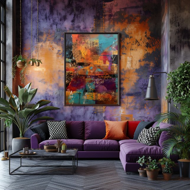 Colors and Shapes: Collage Energy Abstract Photo Print (Creator Uploaded)