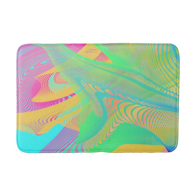 COLORS FLUO - Fractal Art - Bath Mat (Front)