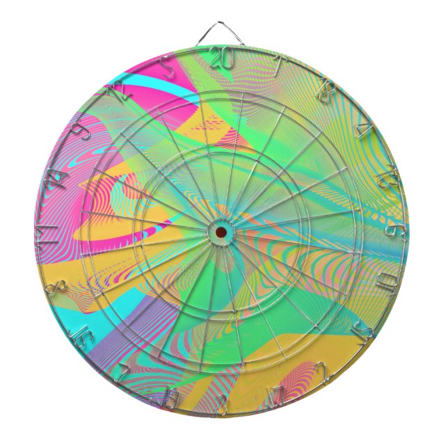 COLORS FLUO - Fractal Art - Dartboard (Front)