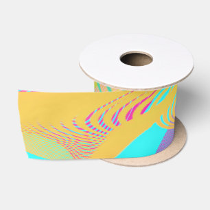 COLORS FLUO - Fractal Art - Satin Ribbon