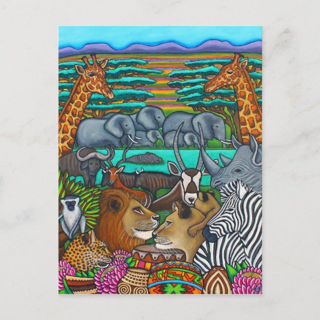 Colors of Africa Post Card by Lisa Lorenz (Front)