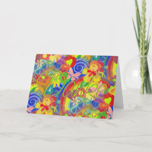 Colors Of Flower Power + Danke Thank You Card
