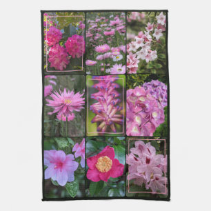 Colors of Nature - Pink Flowers Tea Towel
