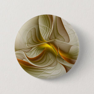 Colors of Precious Metals, Abstract Fractal Art 6 Cm Round Badge
