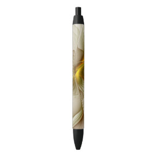 Colors of Precious Metals, Abstract Fractal Art Black Ink Pen