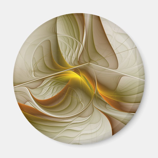 Colors of Precious Metals, Abstract Fractal Art Magnet (Front)