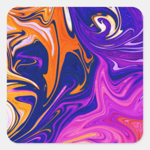 Colors Storm Best abstract colorful painting Square Sticker