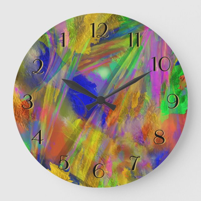 Colors Under Glass Backward Large Clock (Front)