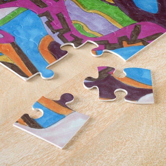 "Colorscape" Abstract Art Jigsaw Puzzle (Side)