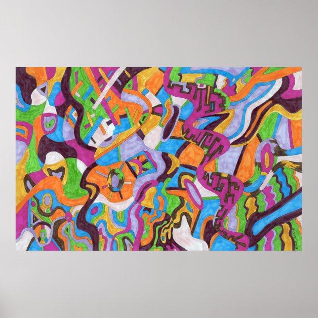 "Colorscape" Abstract Art Poster (Front)