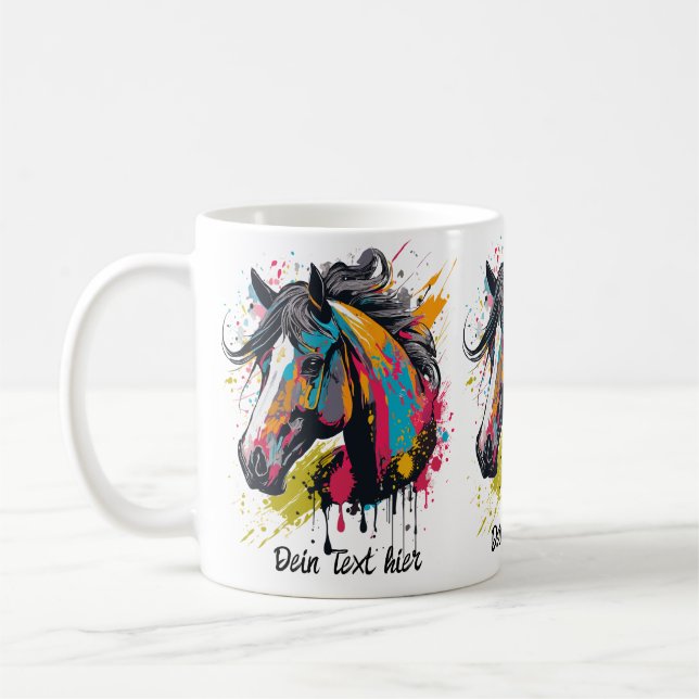 Colorsplash Horse 1 Coffee Mug (Left)