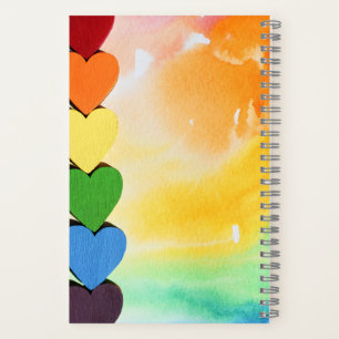 Colorul Hearts Cute Spiral Notebook