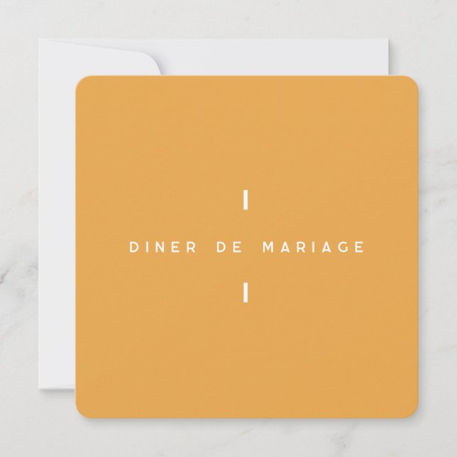 Colorus wedding dinner invitation (Front)