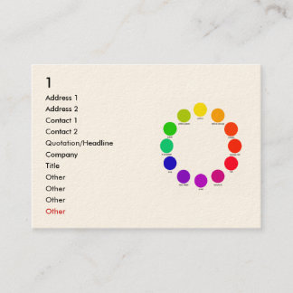 colorwheel, 1, Address 1, Address 2, Contact 1,... Business Card