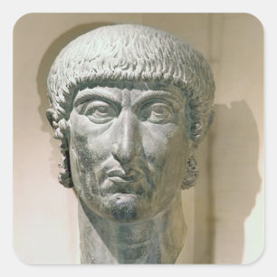 Colossal head of Emperor Constantine I Square Sticker