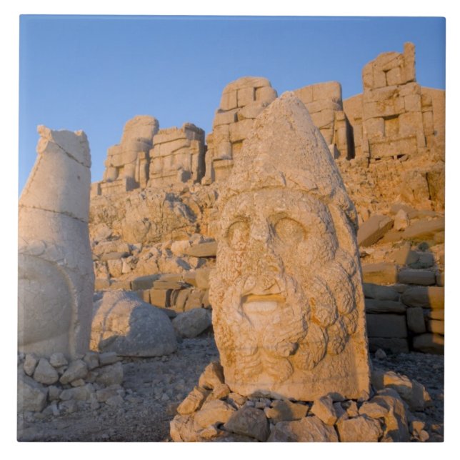 Colossal head statues of Gods guarding the Ceramic Tile (Front)