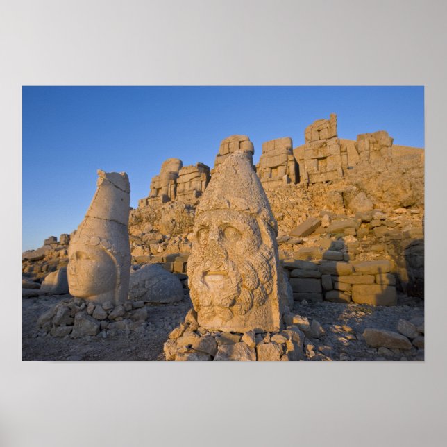 Colossal head statues of Gods guarding the Poster (Front)
