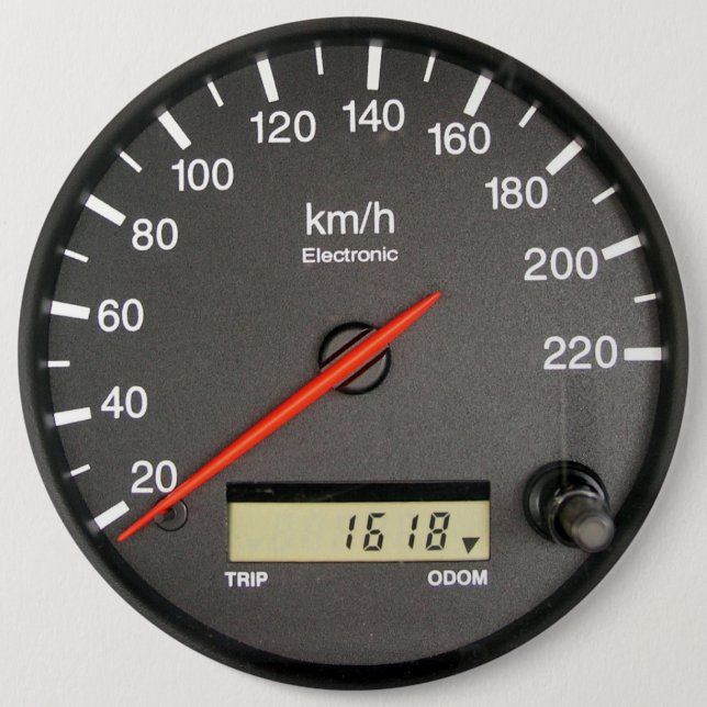 COLOSSAL Speedometer Odometer, 6 inch Pins buttons (Front)