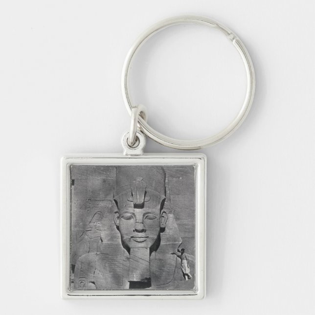 Colossal statue of Ramesses II at Abu Simbel, 1850 Key Ring (Front)