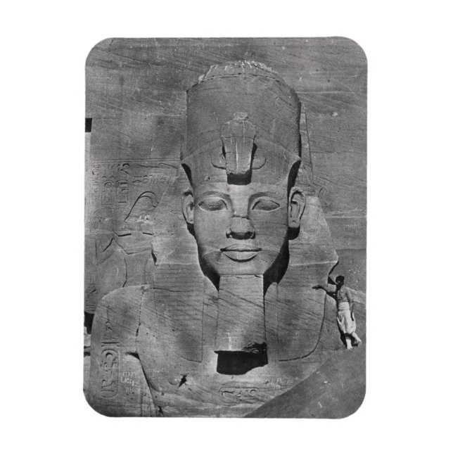 Colossal statue of Ramesses II at Abu Simbel, 1850 Magnet (Vertical)
