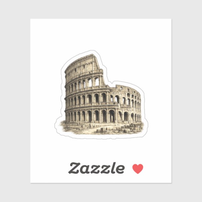 Colosseo Romano Antique Colosseum Engraving (Sheet)