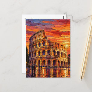 Colosseum After the Rain Postcard