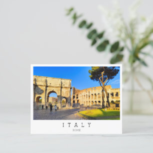 Colosseum and Arch of Constantine, Rome,  Italy Postcard