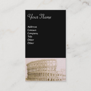 COLOSSEUM /Antique Architecture,Architect,Black Business Card