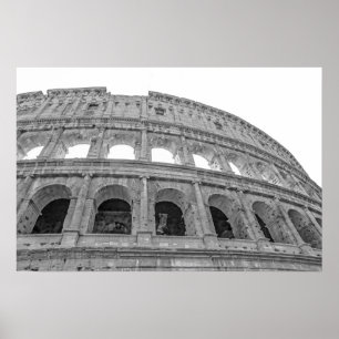 Colosseum Black and White Poster