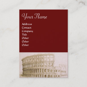 COLOSSEUM Classic Architecture,Architect Brown Business Card