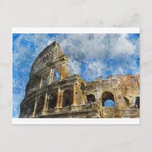 Colosseum in Ancient Rome Italy Postcard