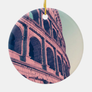 Colosseum in Rome. Monumental 3-tiered Roman Ceramic Ornament